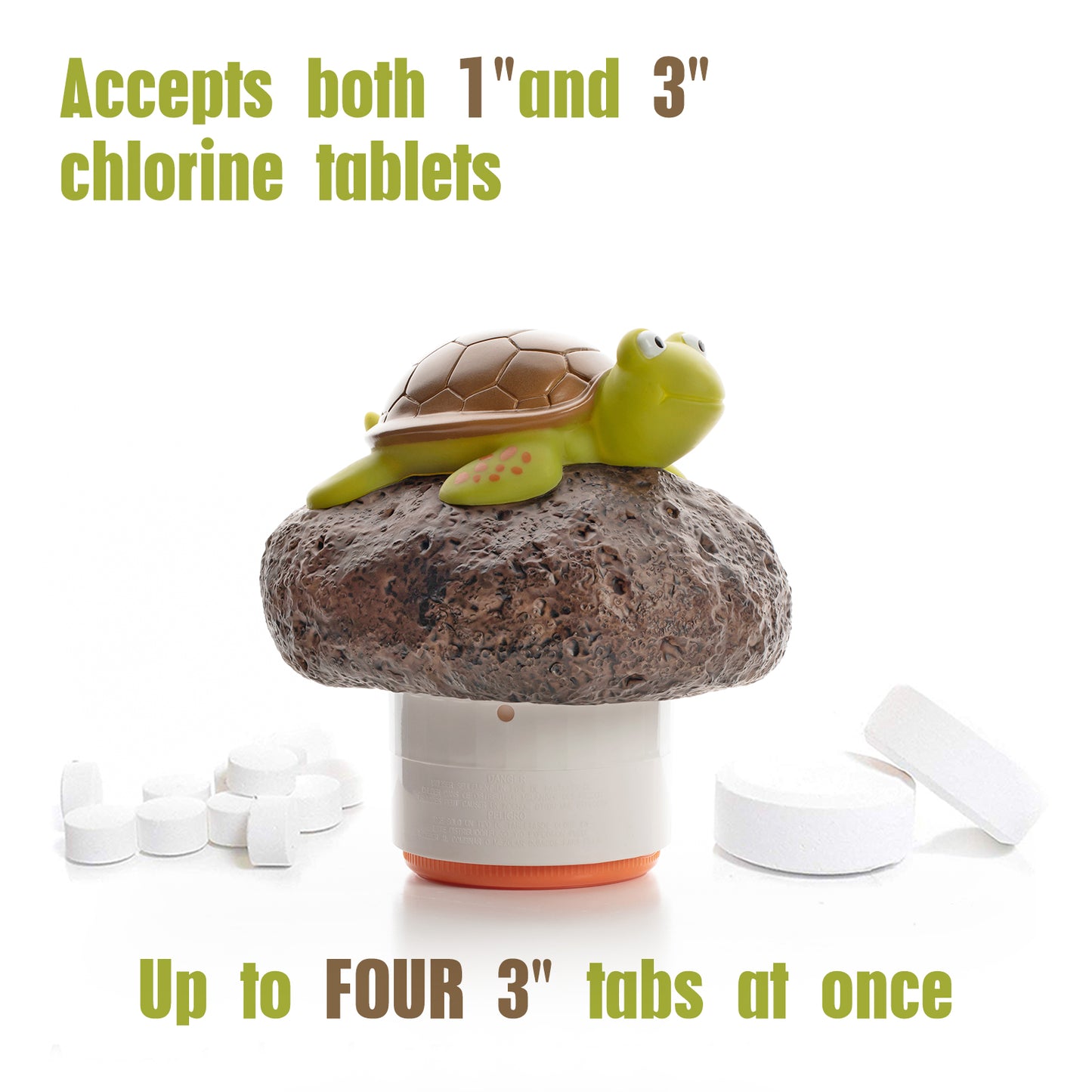 Turtle with Stone Chlorine Dispenser