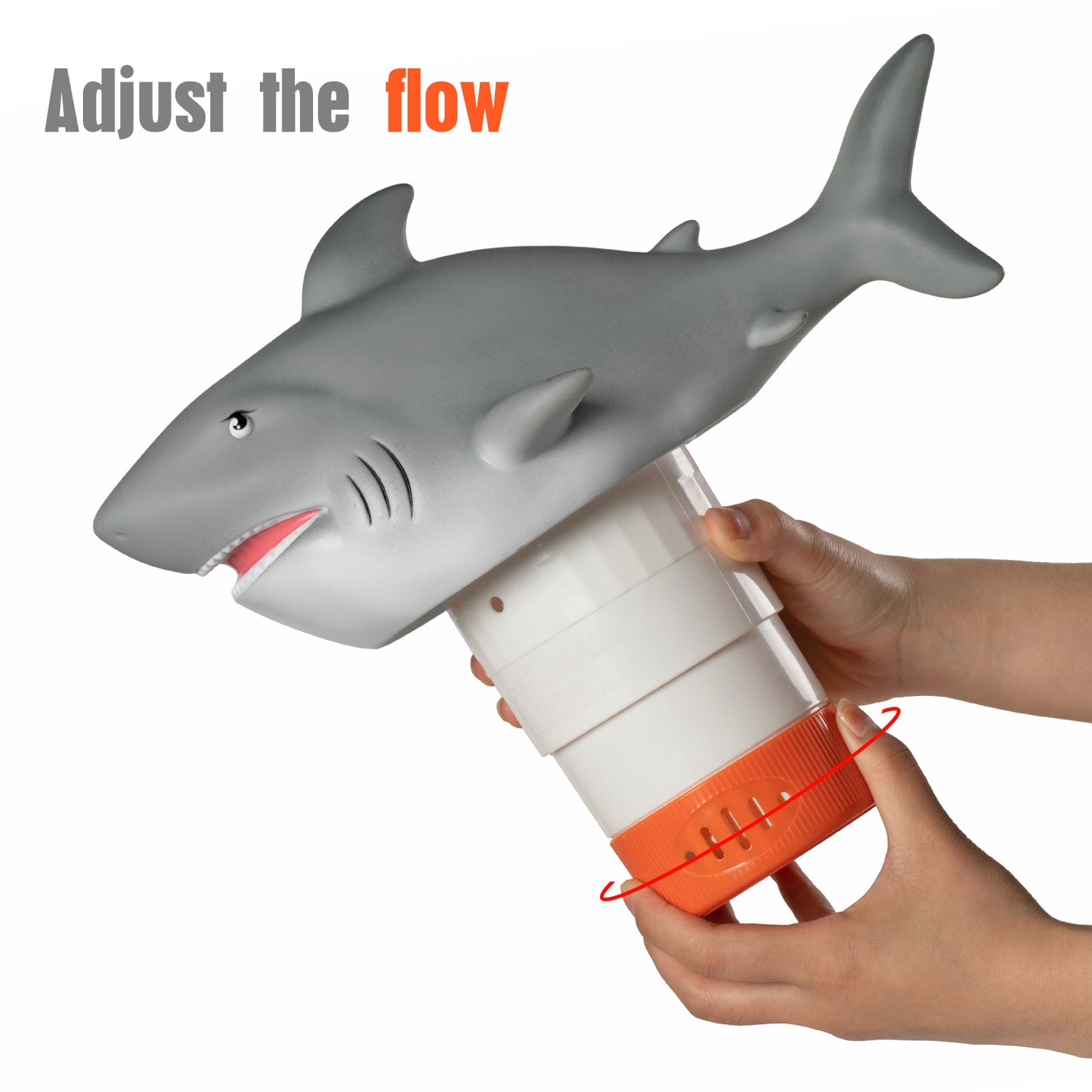 XY-WQ Chlorine Floater, Floating Pool Chlorine Dispenser (Shark), Fits 1 and 3 Inch Tablets for Large and Small Pools, Hot Tub, Spa