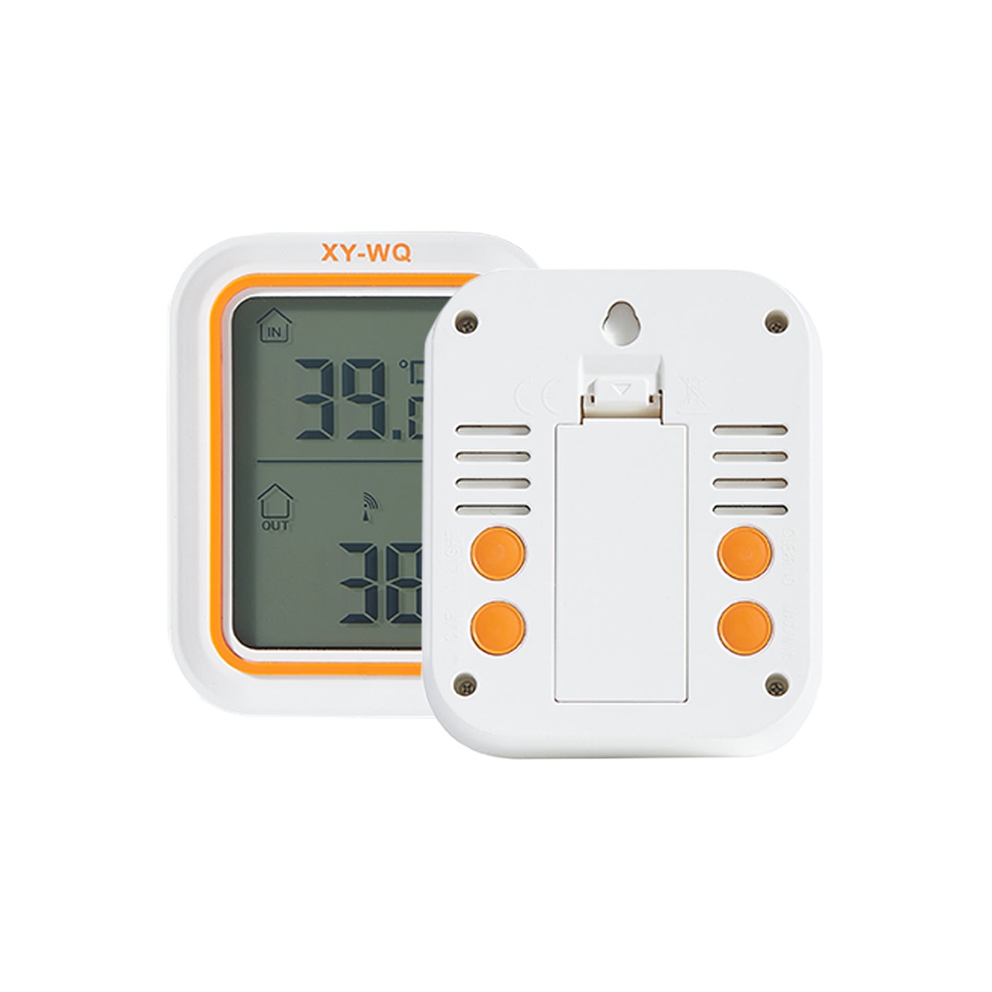 XY-WQ Wireless Pool Thermometer Floating Easy Read, Remote Digital Pool Thermometer for Swimming Pool, Koi Ponds, and Hot Tubs (XY-P01W, Orange, Easily Spot It)