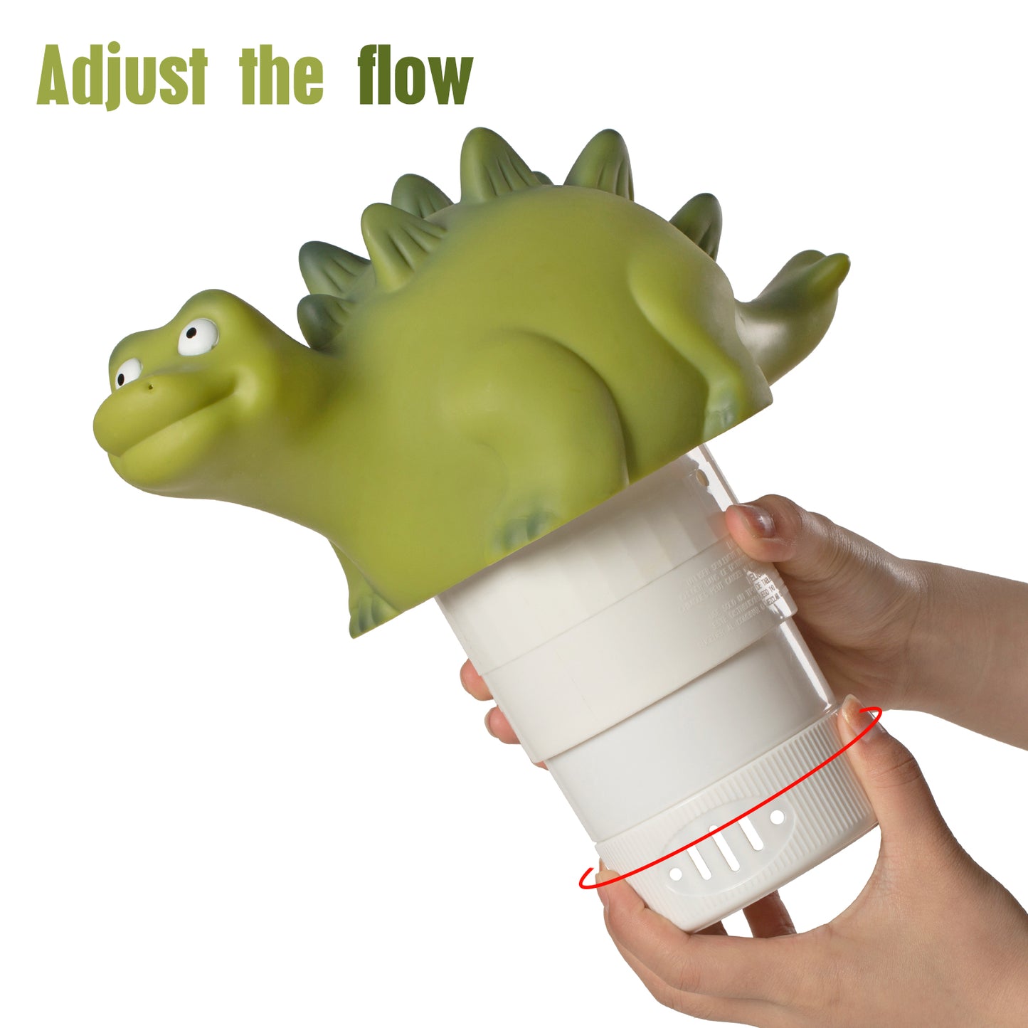 XY-WQ Chlorine Floater, Floating Pool Chlorine Dispenser (Dinosaur), Fits 1 and 3 Inch Tablets for Large and Small Pools, Hot Tub, Spa