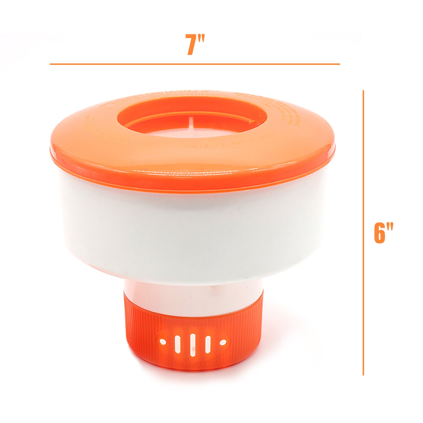 XY-WQ Chlorine Floater, Floating Pool Chlorine Dispenser (Orange, Easily Spot It), Fits 1 and 3 Inch Tablets for Large and Small Pools, Hot Tub, Spa