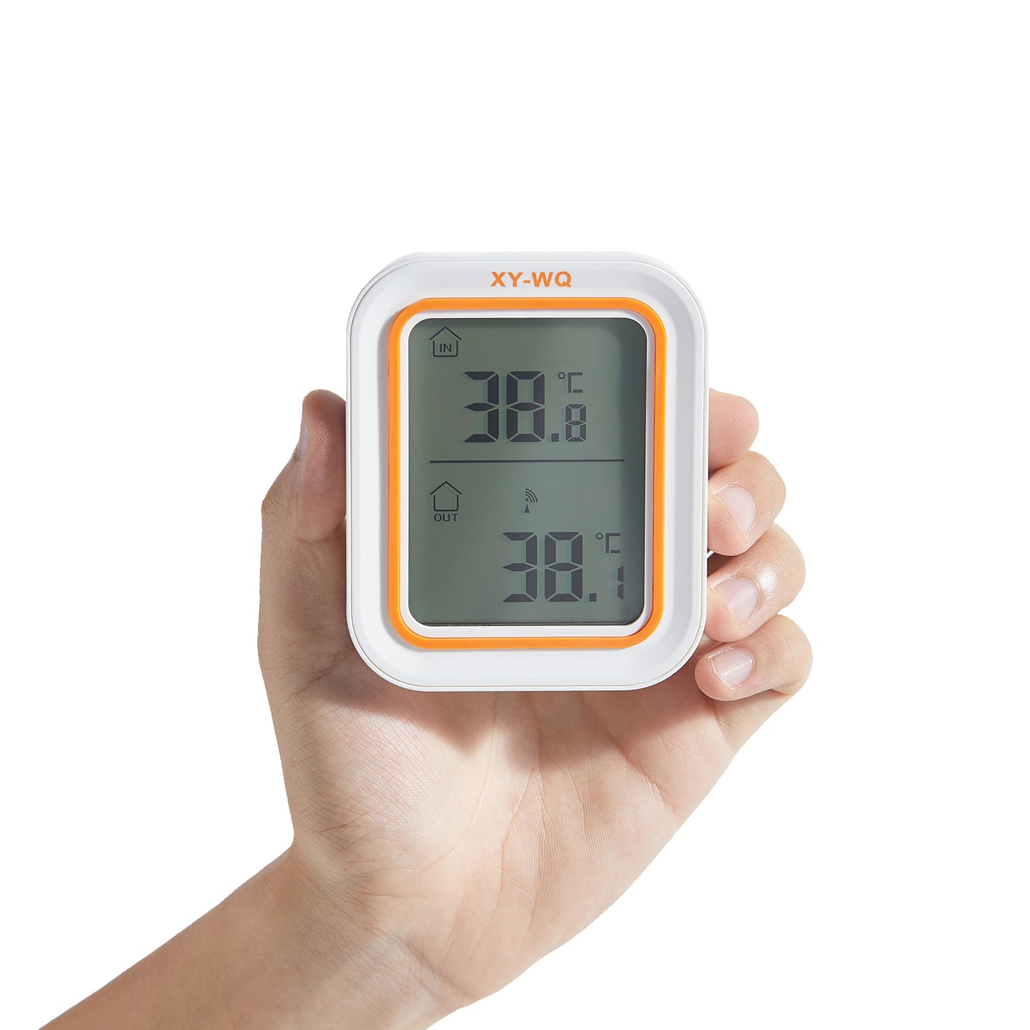 XY-WQ Wireless Pool Thermometer Floating Easy Read, Remote Digital Pool Thermometer for Swimming Pool, Koi Ponds, and Hot Tubs (XY-P01W, Orange, Easily Spot It)