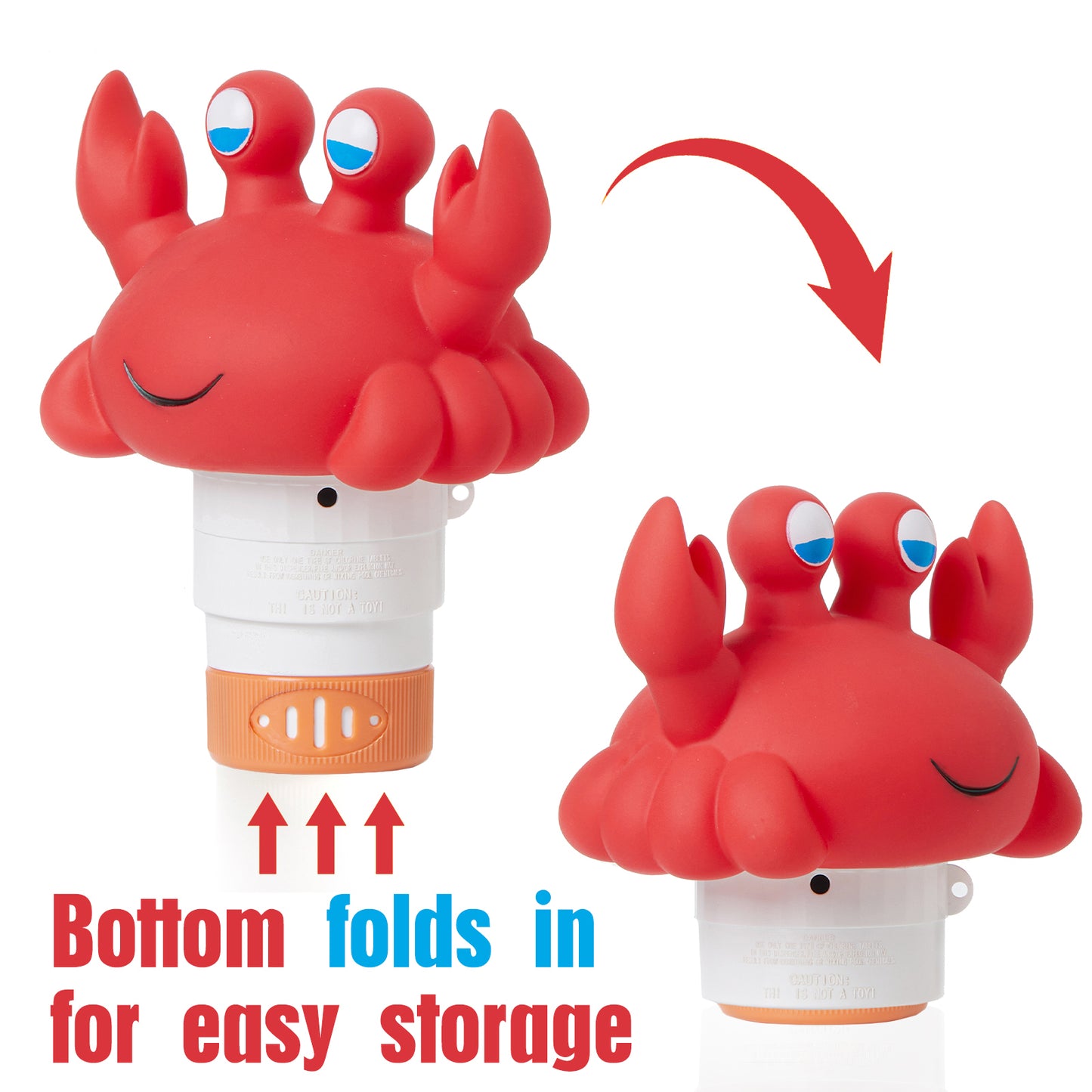 XY-WQ Crab Chlorine Floater for 1" Tab ONLY, Mini Floating Pool Chlorine Dispenser