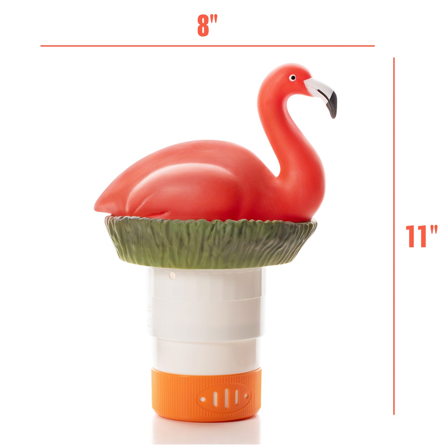 XY-WQ Chlorine Floater, Floating Pool Chlorine Dispenser (Flamingo), Fits 1 and 3 Inch Tablets for Large and Small Pools, Hot Tub, Spa