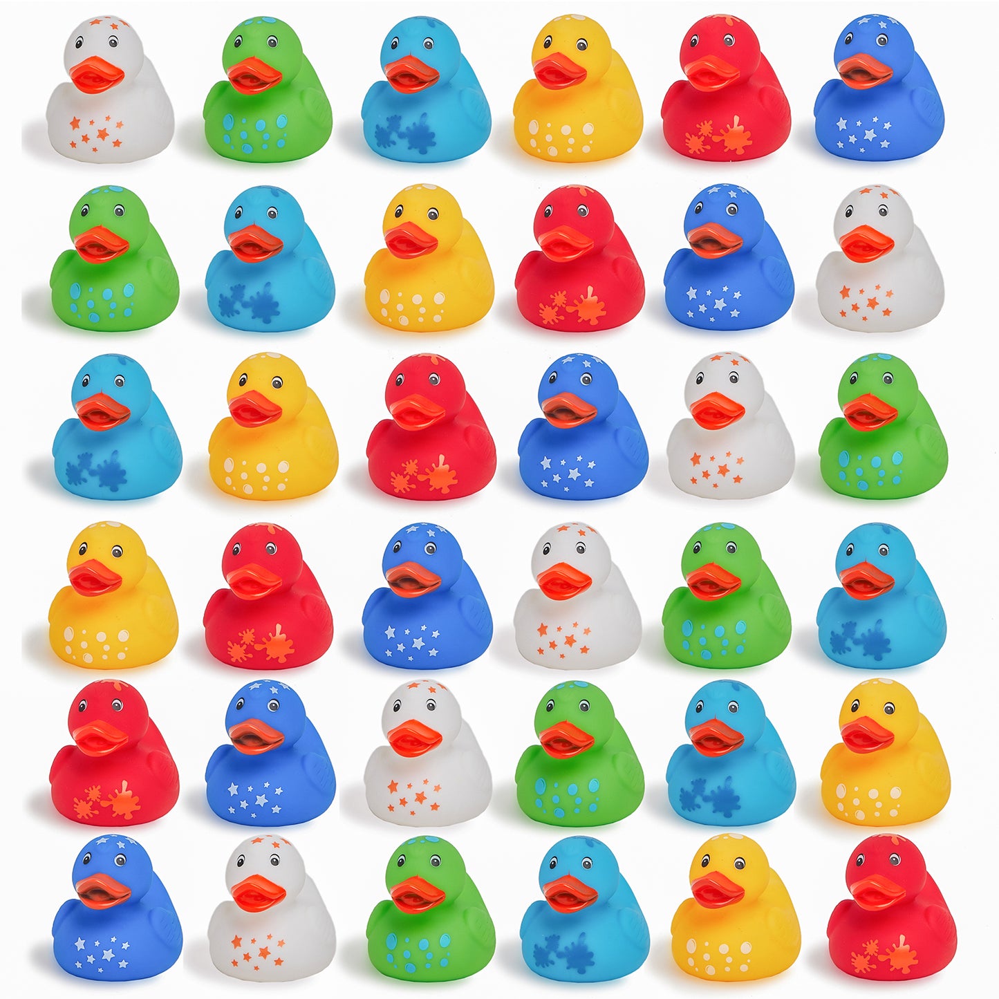 XY-WQ Mini Rubber Ducks, Inch Colorful Small Duckies, Floater Duck B